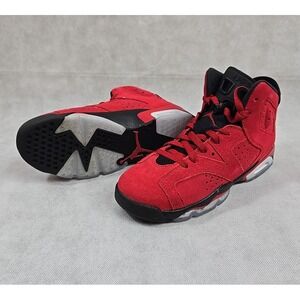 Nike Air Jordan 6 Retro Shoes Boys Size 7 Womens 8.5 Toro Bravo Red Sneakers